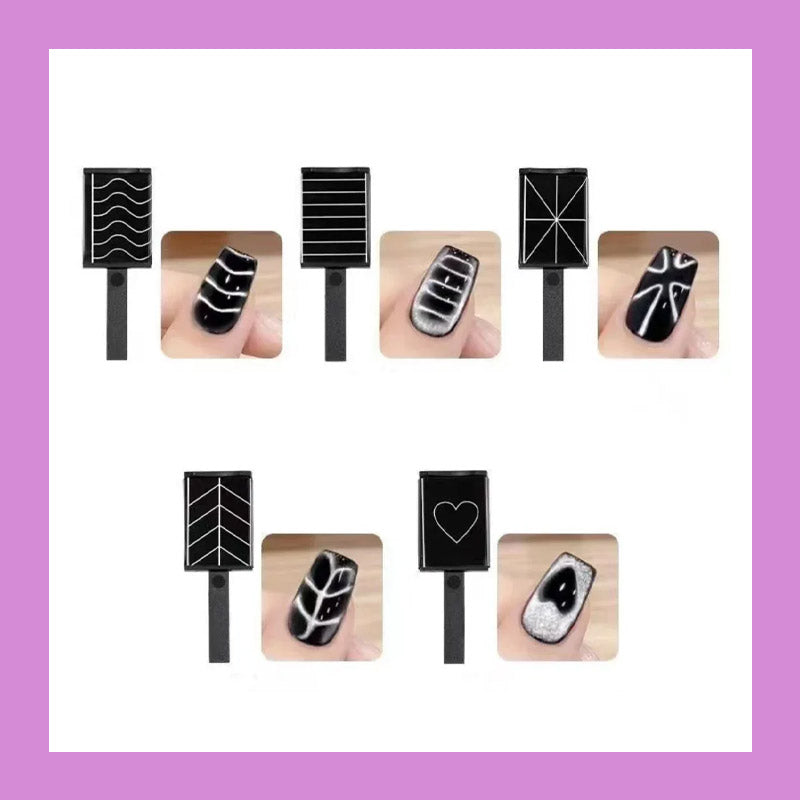 🌟[Nail Art Cat Eye Magnet Multifunctional Powerful Magnetic Strip Set] - Lås upp nya sätt att spela kreativ manikyr✨