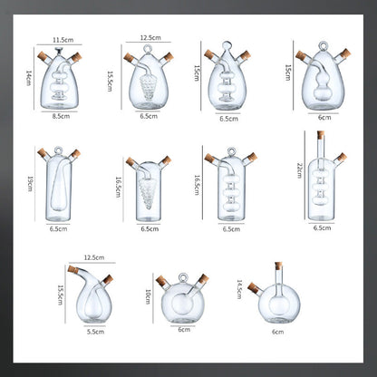🌟 Dubbelskiktad Svävande Glas Olje-flaska – Gör matlagningen vackrare och njut av varje droppe krydda! 🍶✨
