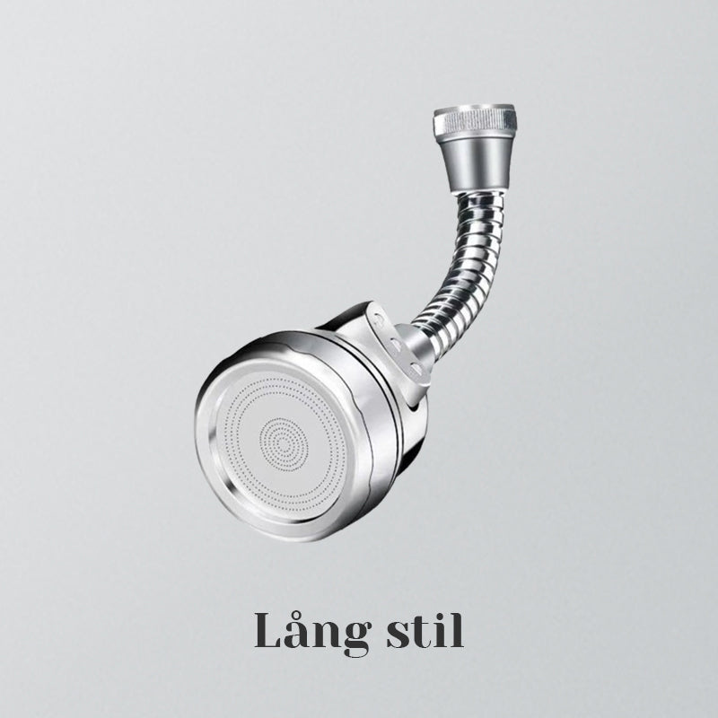 Kökskran förlängningsmunstycke med stänkskydd