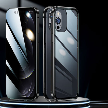 Uppgraderat dubbelsidigt magnetiskt mobilskal av glas med anti-peep