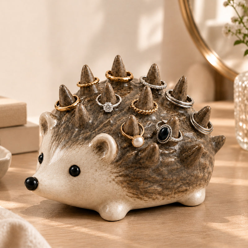 🦔Hedgehog Ring Holder & Decorative Figurine--💍A Cute Little Home for Your Rings