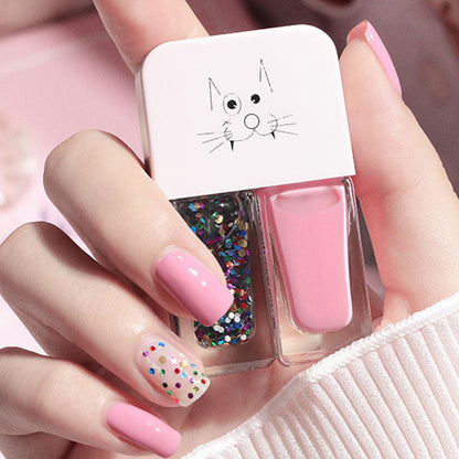 Avtagbart, bakningsfritt, snabbtorkande, långtidsverkande nagellack