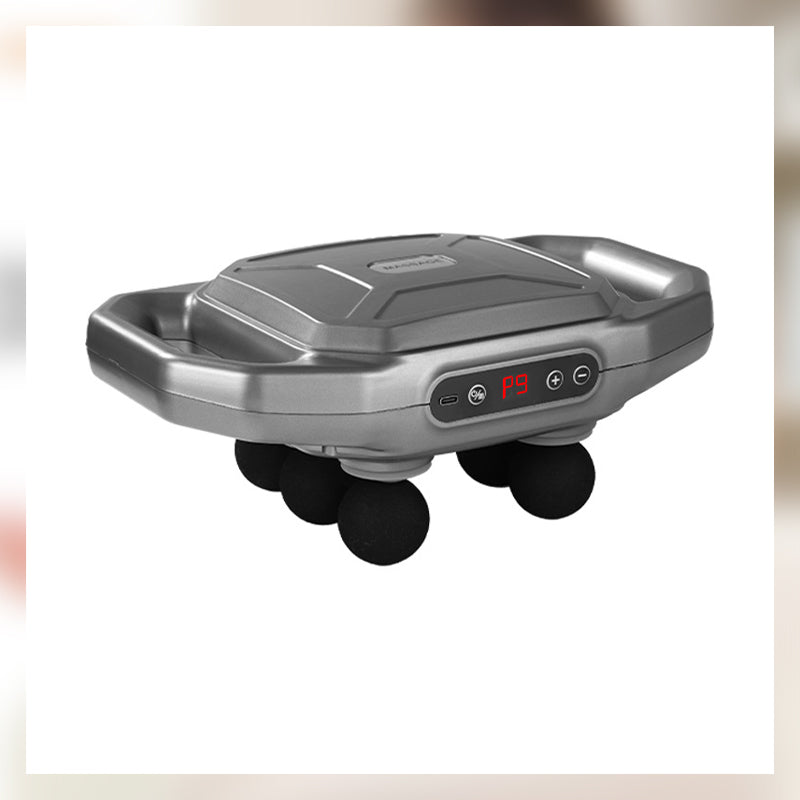 Sex/fyra huvuden integrerad multifunktionell massageapparat Fascia Gun 💪
