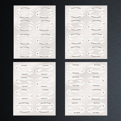 Klistermärken för sminkmallar för ögonskugga/eyeliner