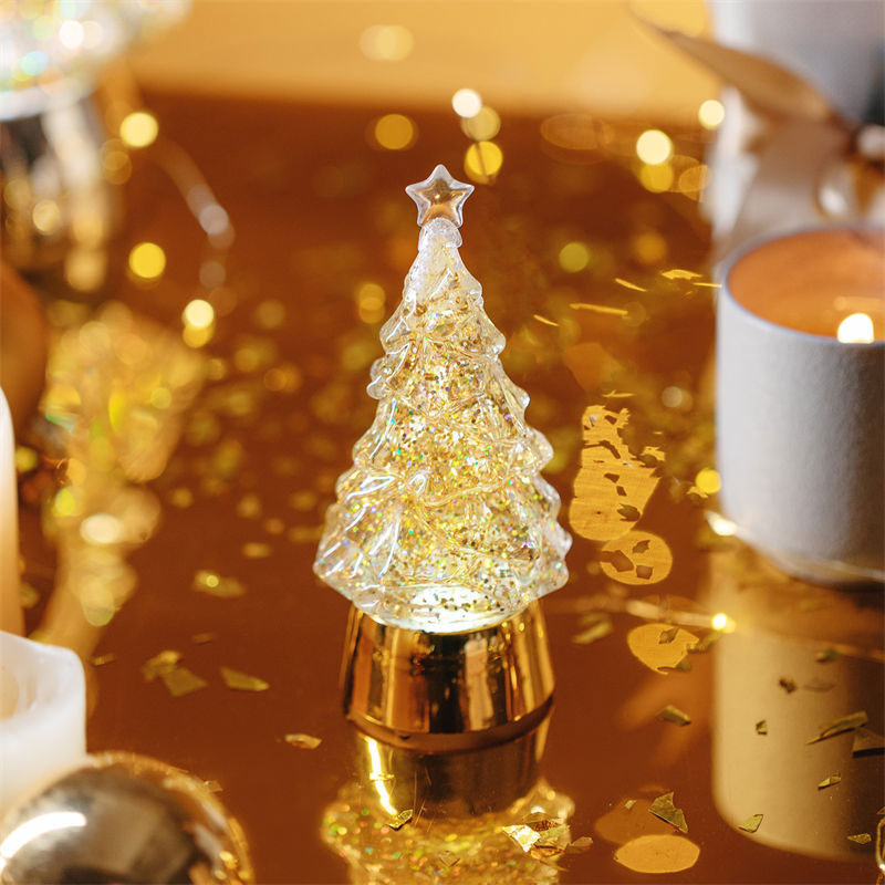 Glödande julgran Kristallboll Speldosa