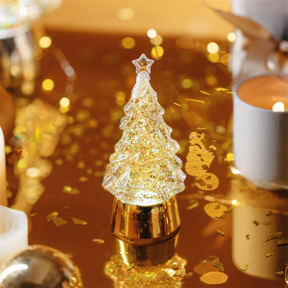 Glödande julgran Kristallboll Speldosa