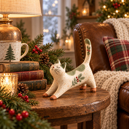 🐾Woodland Christmas Cat Figurine