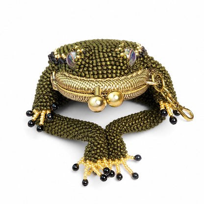 🐸Charming hand-knitted frog coin purse