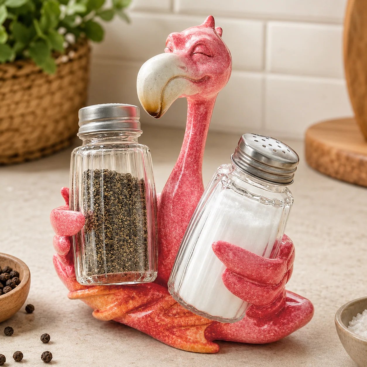 🐬Coastal Animal Salt & Pepper Shaker Holder Set