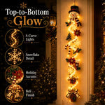 🎄 Light‑Up Glowing Christmas Door Hanger ✨ Festive Home Decor