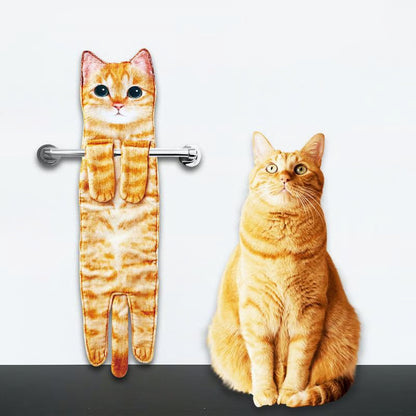 ✨😺Bedårande handduk med kattmoti🐾