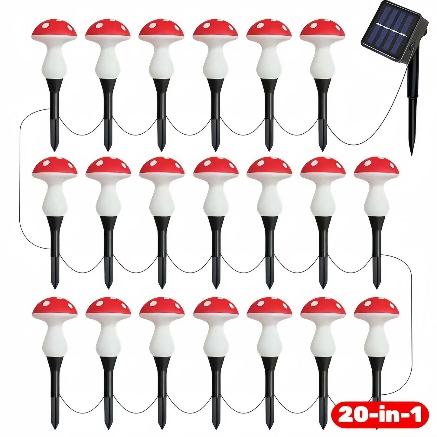 🍄Solar Powered Mushroom Shaped Garden Glow Light