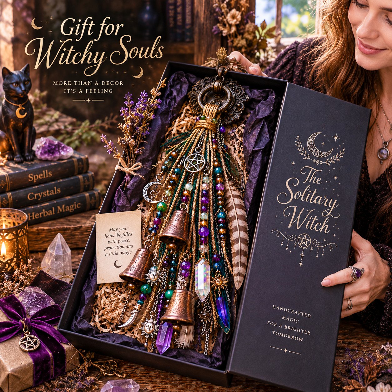 🔮Witch door decoration bell | 🌙Bells, Crystals & Celestial Hanging Decor