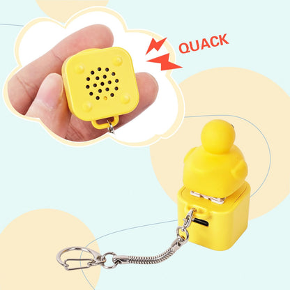 🐸Frog Croaking Fidget Toy - Rechargeable Frog Croaking Keychain, Frog Croaking Stress Reliever with Colorful Lights, Fun & Portable Anxiety Relief Toy