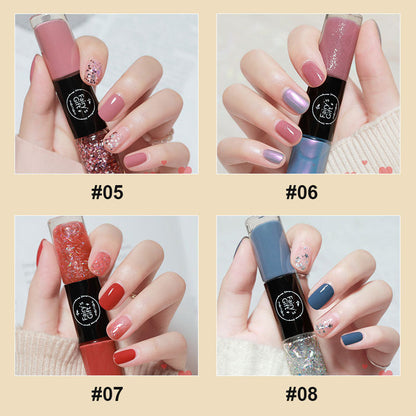 Tvåfärgat vattentätt nagellack