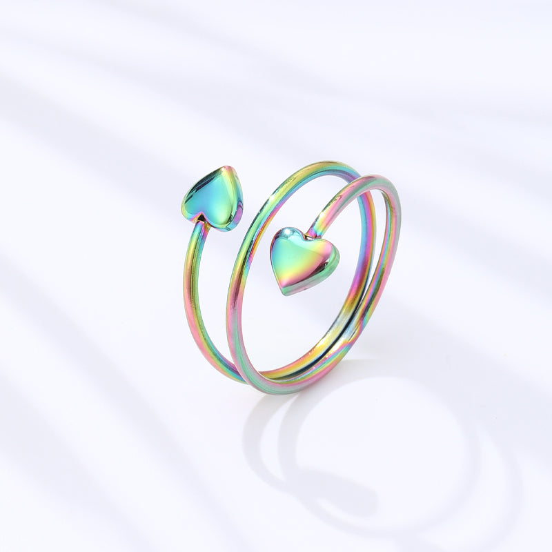 Hjärta Magnetring I Rostfritt Stål/Heart Shape Stainless Steel Magnetic Ring