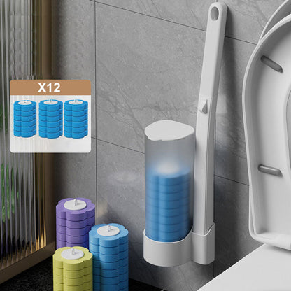 Upplösande ersättningshuvud för toalettborste för engångsbruk