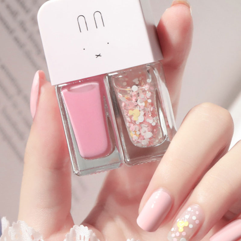 Avtagbart, bakningsfritt, snabbtorkande, långtidsverkande nagellack