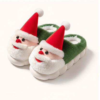 🎅Santa Claus Winter Slippers - Festive Red Green Home Shoes