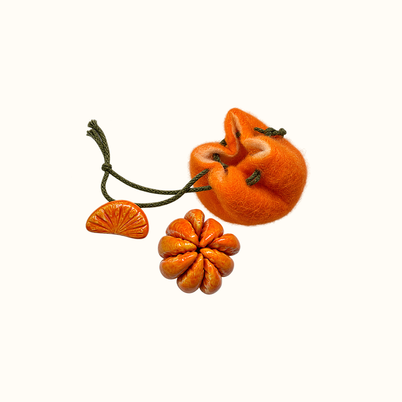 🍊Fruit-Shaped Felt Squeeze Toy | Portable Tactile Stress-Relief Toy