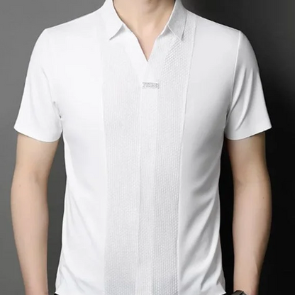 👔 affärsmässig avslappnad patchworkskjorta för män