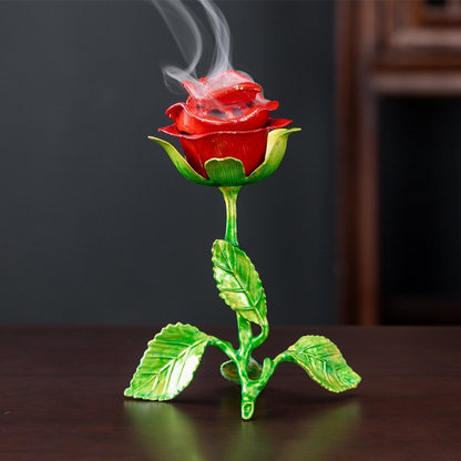 🌹💕 Vintage Rose Incense Burner – A Thoughtful Gift for Meditation & Relaxation Lovers ✨🕯️