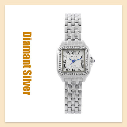 Dammode Quartz Square Diamond Watch