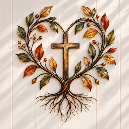 🍂✝️ Autumn Cross – Fall Harvest Wall Decor