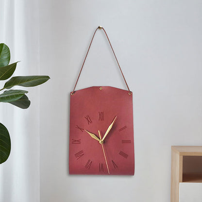 Läderkonst väggklocka