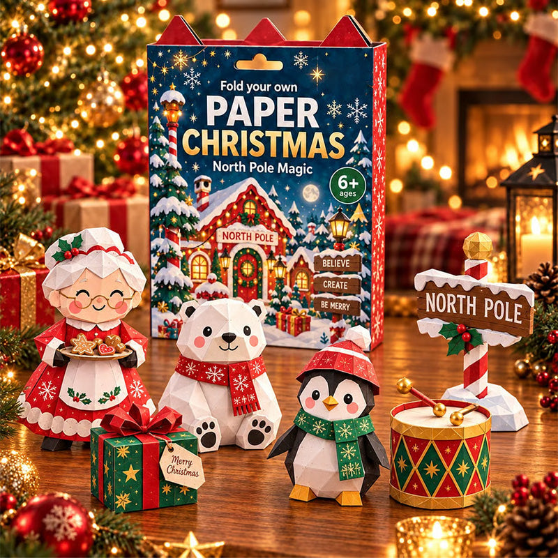 🎁Christmas Paper Craft Kit – Fold & Create Your Own Holiday Decorations
