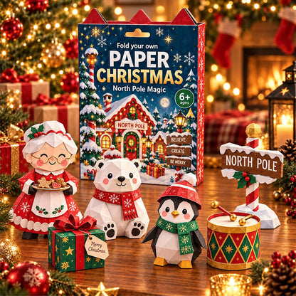 🎁Christmas Paper Craft Kit – Fold & Create Your Own Holiday Decorations