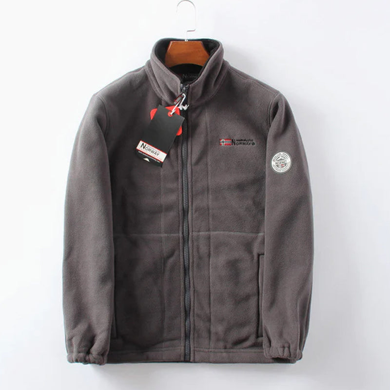 De bästa julklapparna - Tvålagers jacka med huva för män (originalprodukt av hög kvalitet) / vändbar polar fleecejacka