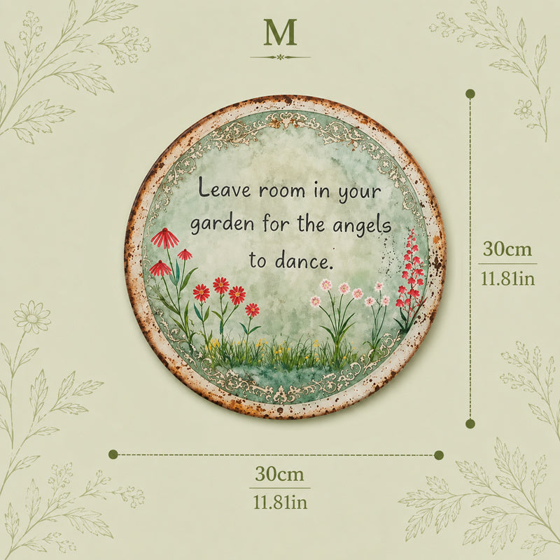 🌼 Angel Dance Round Metal Sign