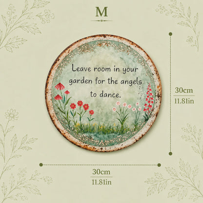 🌼 Angel Dance Round Metal Sign