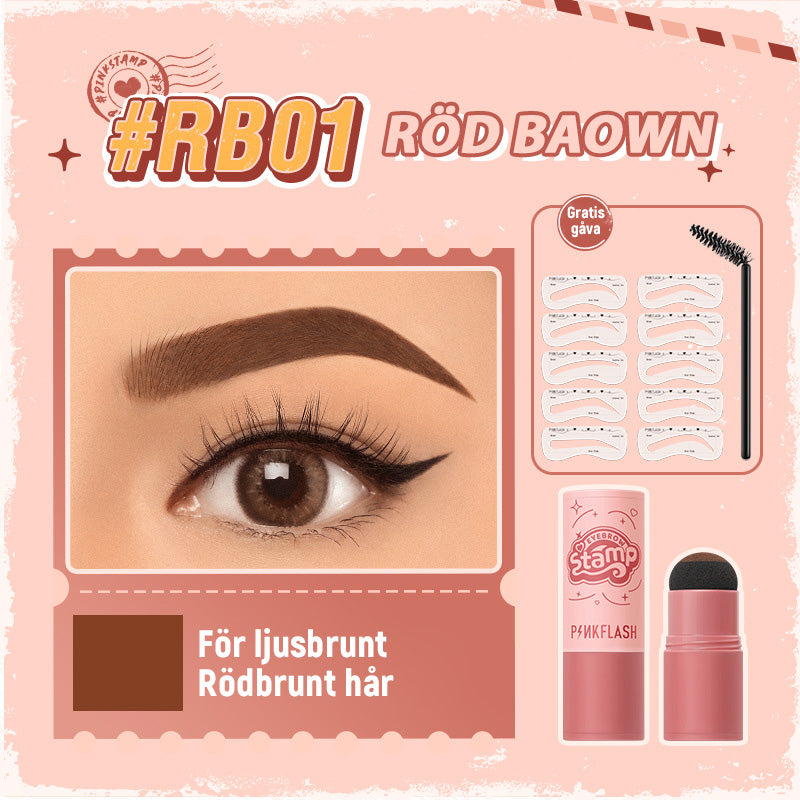 Dubbelanvänd hårfästepuder och ögonbrynspuder