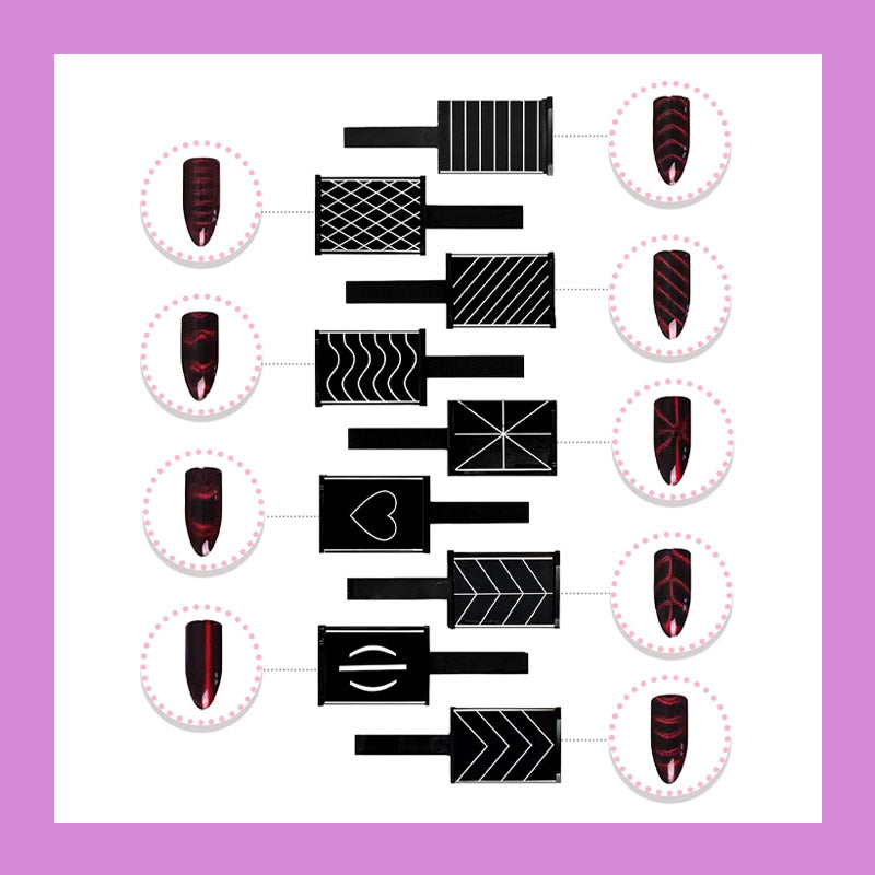 🌟[Nail Art Cat Eye Magnet Multifunctional Powerful Magnetic Strip Set] - Lås upp nya sätt att spela kreativ manikyr✨