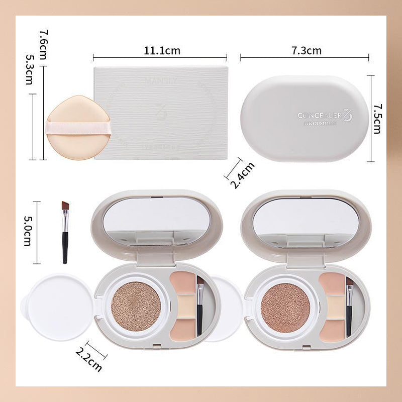 Trefärgad Concealerkudde I Puderbas