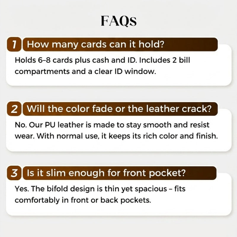 Men’s Genuine Leather RFID-Blocking Wallet | Ultra-Slim Cowhide Wallet with Multiple Card Slots