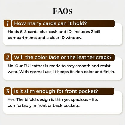 Men’s Genuine Leather RFID-Blocking Wallet | Ultra-Slim Cowhide Wallet with Multiple Card Slots