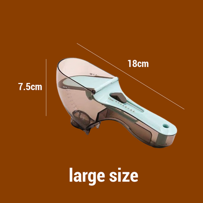 Justerbar graderad mätsked