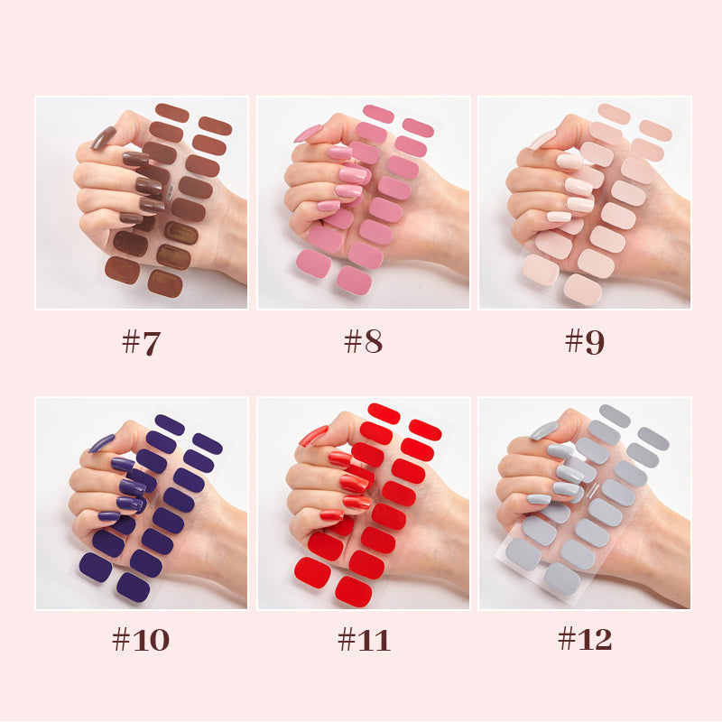 Halvhärdad Gelremsa-Manikyr Hel Klistermärke