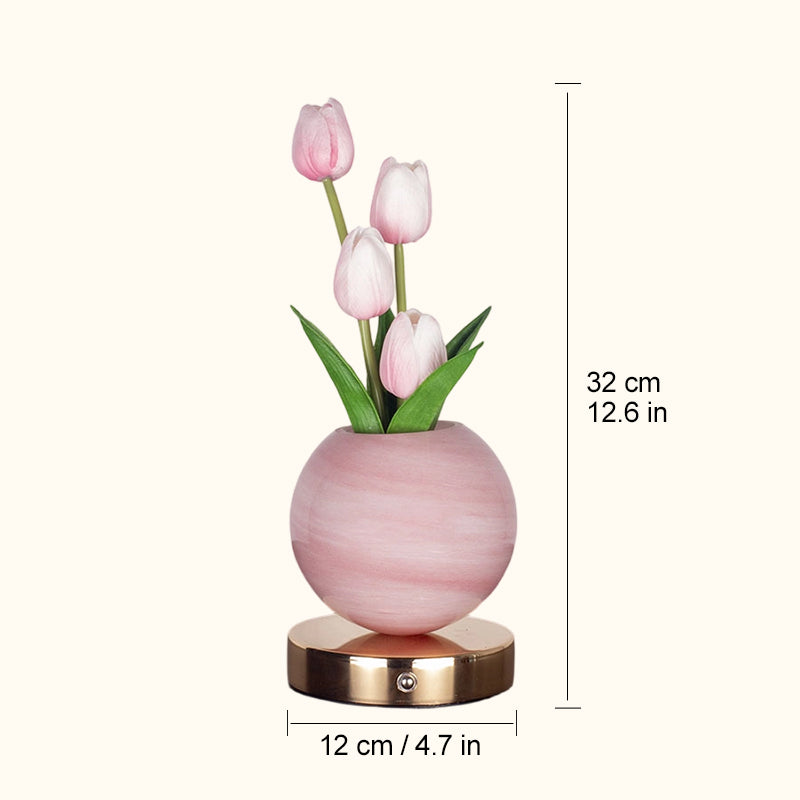 🌷Dreamy Tulip Orchid Night Light Romantic Bedside Lamp
