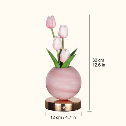🌷Dreamy Tulip Orchid Night Light Romantic Bedside Lamp