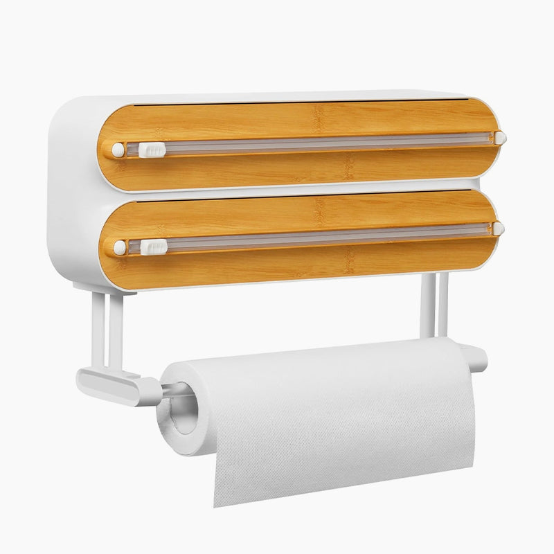 ✂️Kitchen Aluminum Foil Paper Plastic Wrap Storage Cutting Box 🍳