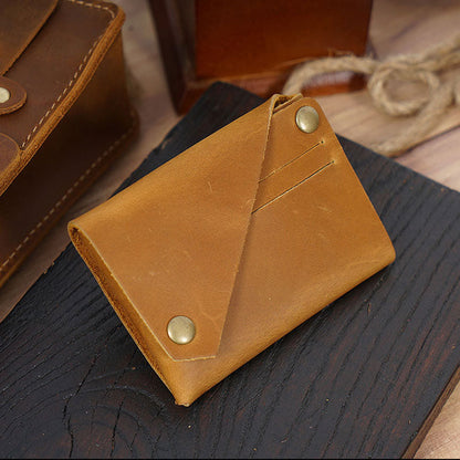 🌟 Vintage Äkta Läder Mynt- & Kortfodral 🌟