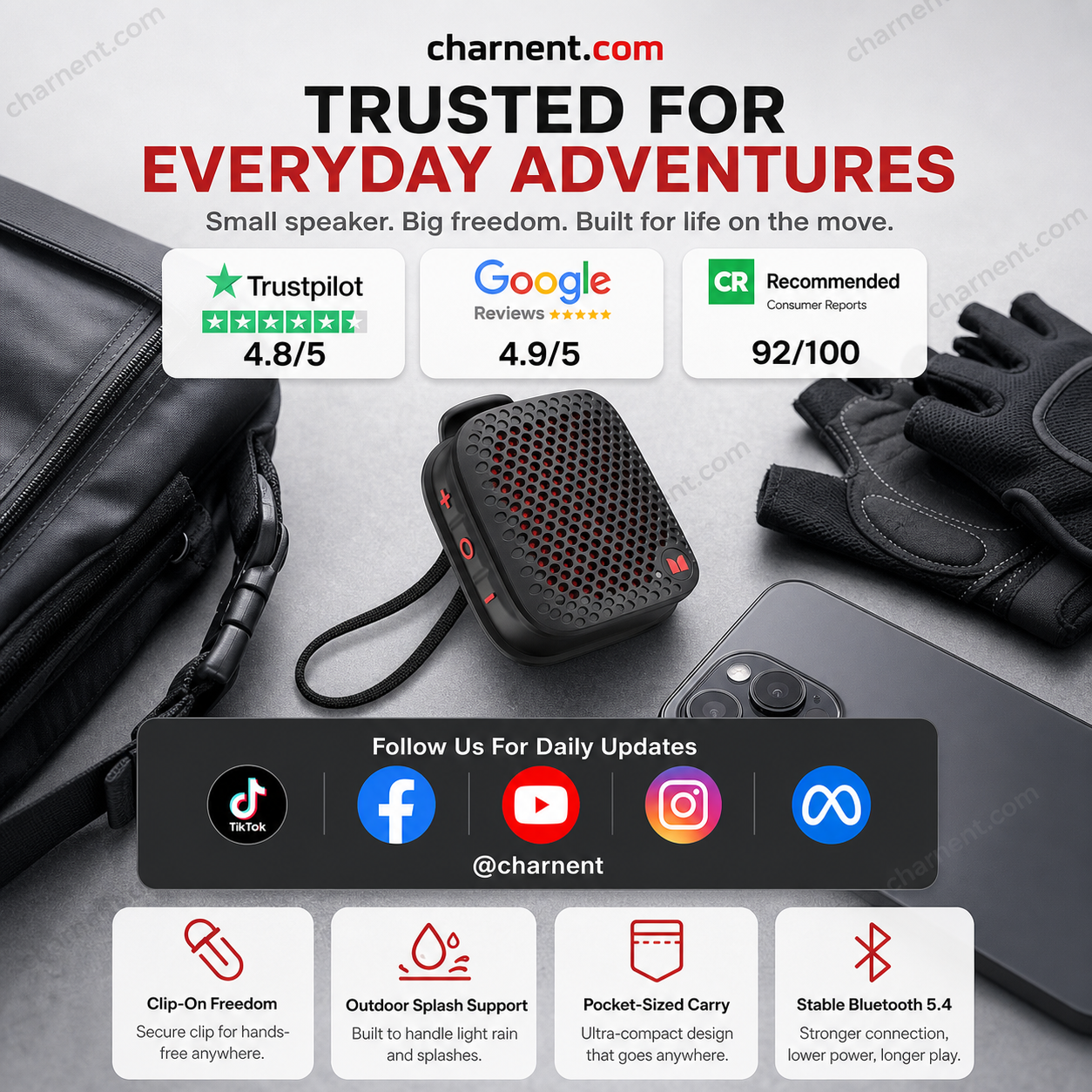 🎵🚲 Waterproof Bicycle Bluetooth Speaker – Clear Sound, Easy Mount & Long Battery Life ⚡