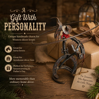 🤠 Handcrafted Funny Western Cowboy Ornament