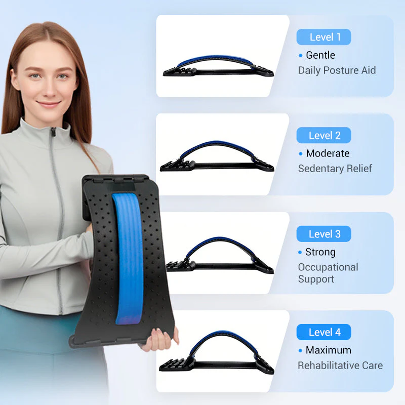🧲 🔥 Magnetic Lumbar Stretcher – Acupressure Massage, Portable Design & Relieves Back Pain 🧘‍♂️✨