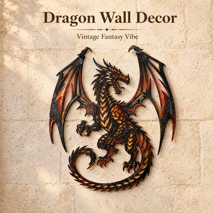 🐉‘Fiery Dragon’  Metal Wall Art