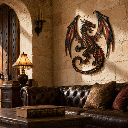 🐉‘Fiery Dragon’  Metal Wall Art